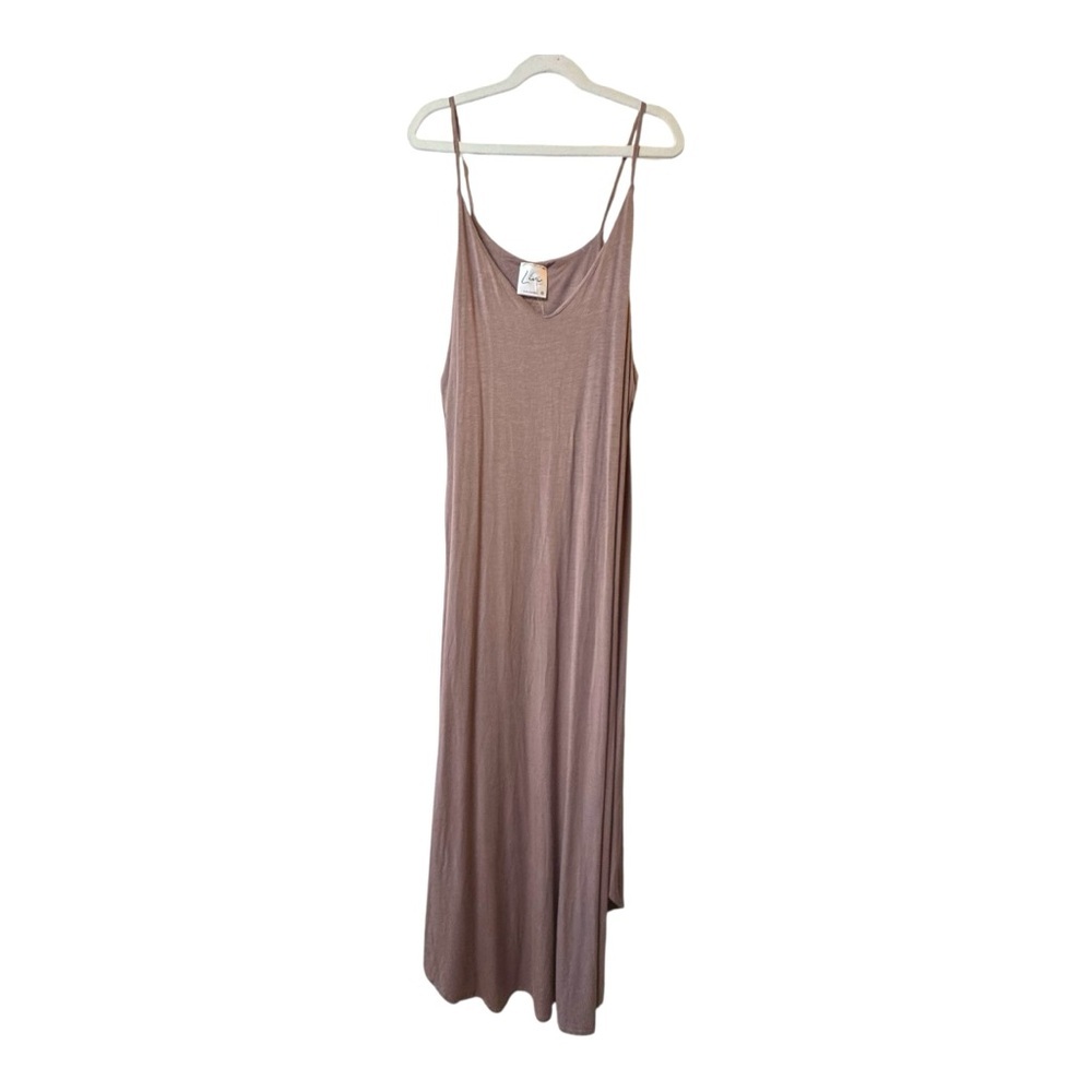 LIVI BY OLIVIA RAE Taupe Tank Dress with Hi-Low Hem M NWT